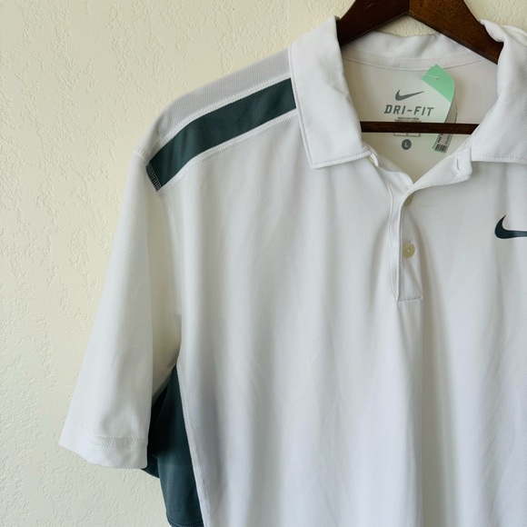 NIKE | white polo shirt with gray detail - Picture 3 of 3